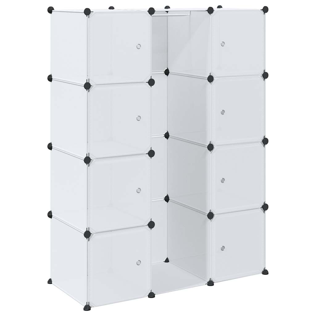 Modulskap Med 9 Rom 109X36,5X143 Cm Hvit