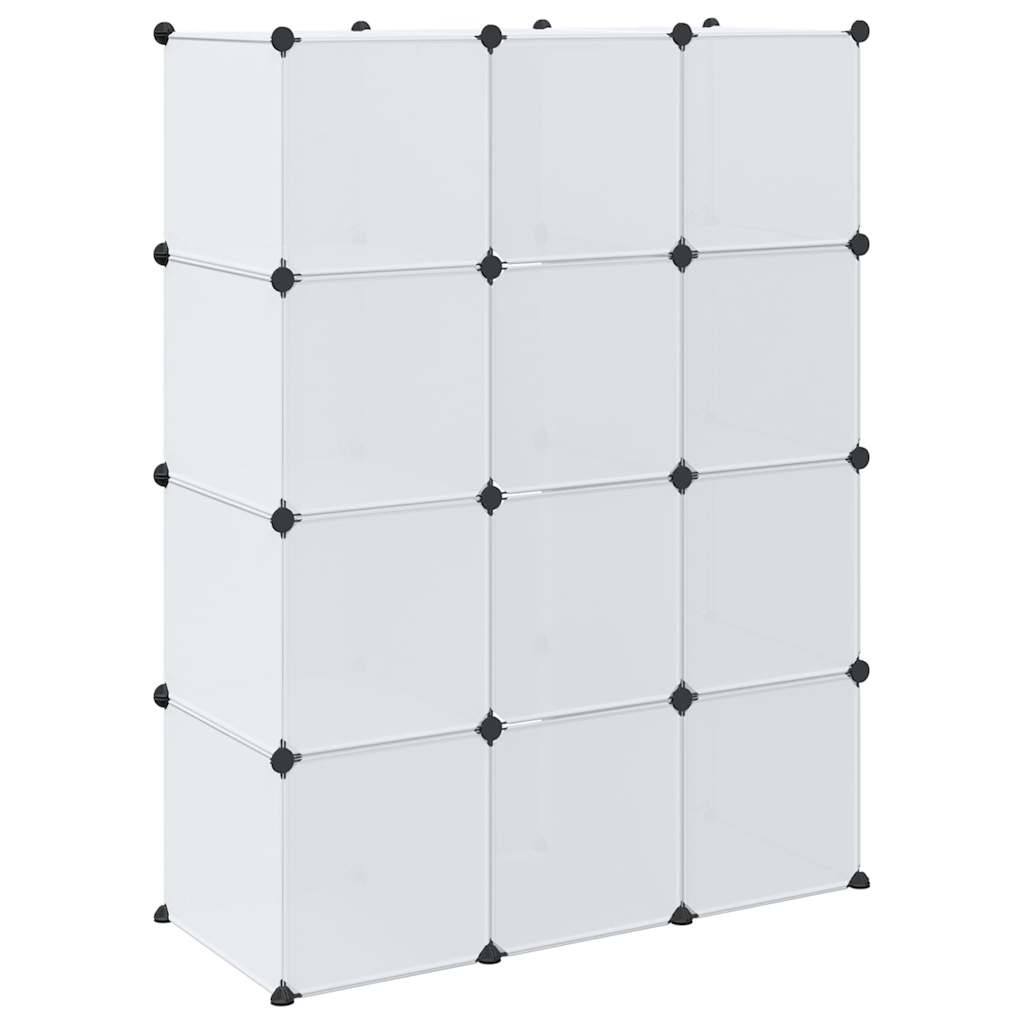 Modulskap Med 9 Rom 109X36,5X143 Cm Hvit