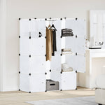 Modulskap Med 9 Rom 109X36,5X143 Cm Hvit