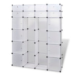 Modulært Skap 18 Deler Hvit 37X146X180,5 Cm