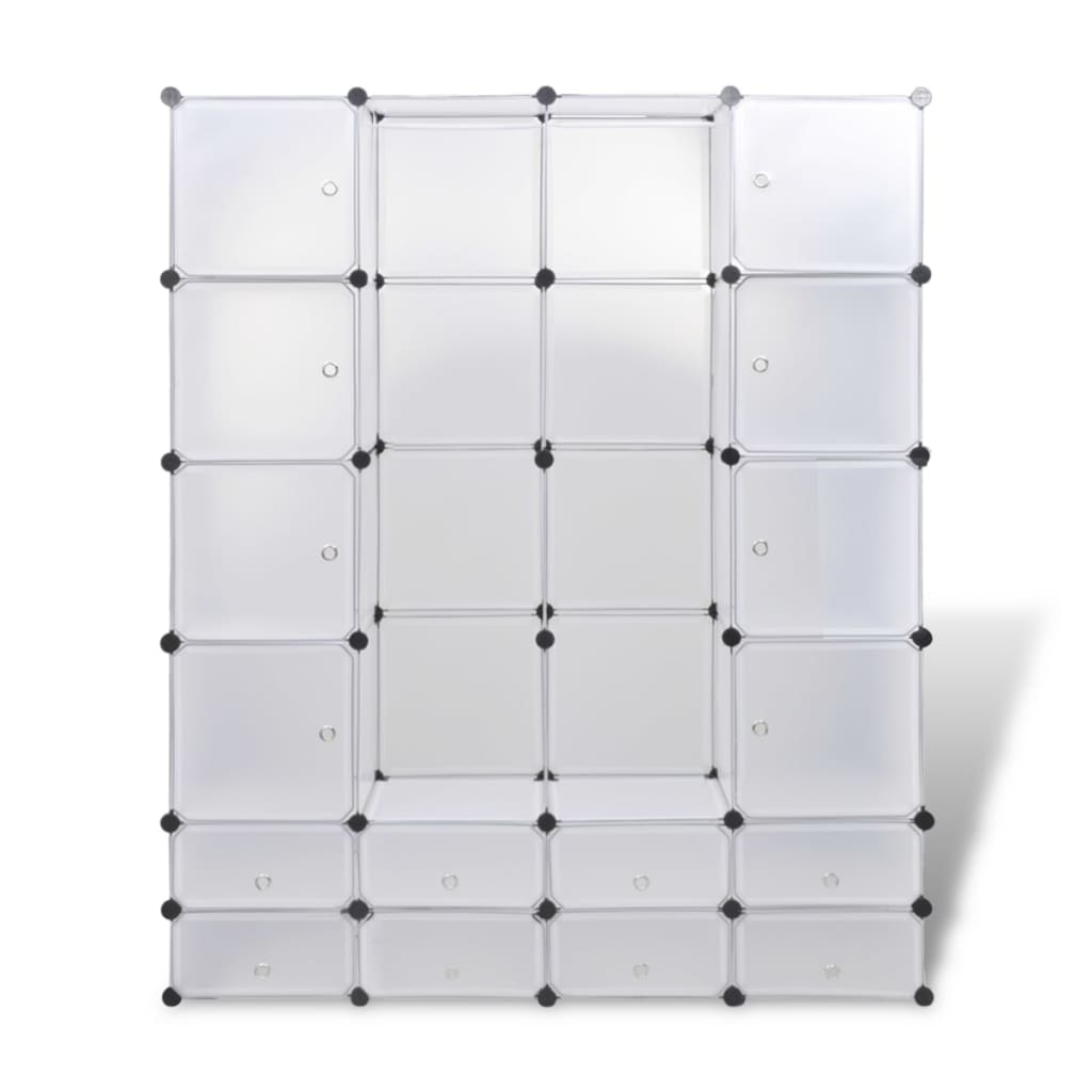Modulært Skap 18 Deler Hvit 37X146X180,5 Cm
