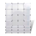 Modulært Skap 18 Deler Hvit 37X146X180,5 Cm