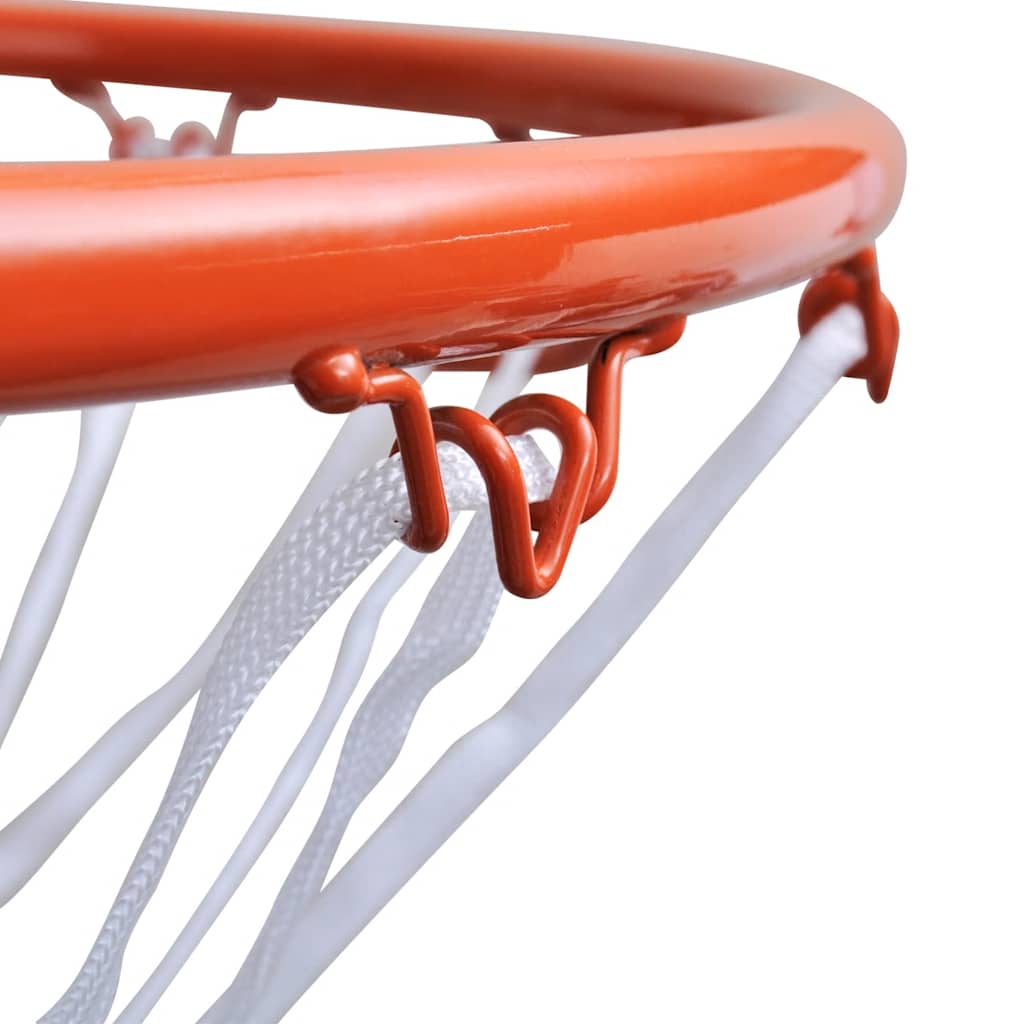 Basketballkurvsett Med Netting Oransje 45 Cm