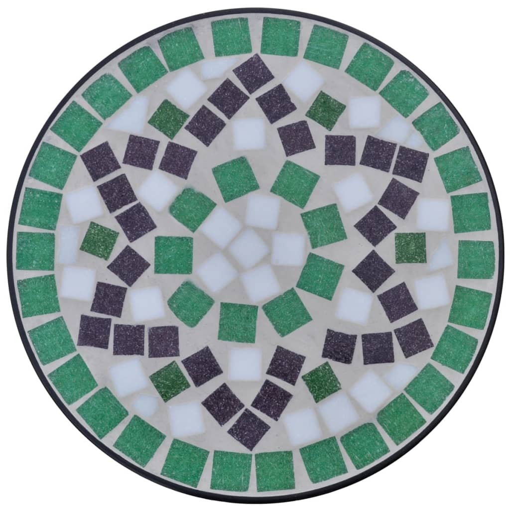 Plantebord Mosaikk Grønn Hvit