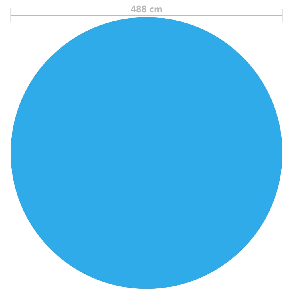 3Stk Rund Bassengduk 488 Cm Pe Blå