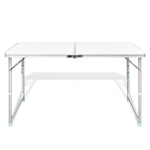 Sammenleggbart Campingbord Høydejusterbar Aluminium 120X60 Cm