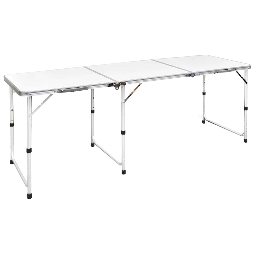 Sammenleggbart Campingbord Høydejusterbar Aluminium 180 X 60 Cm