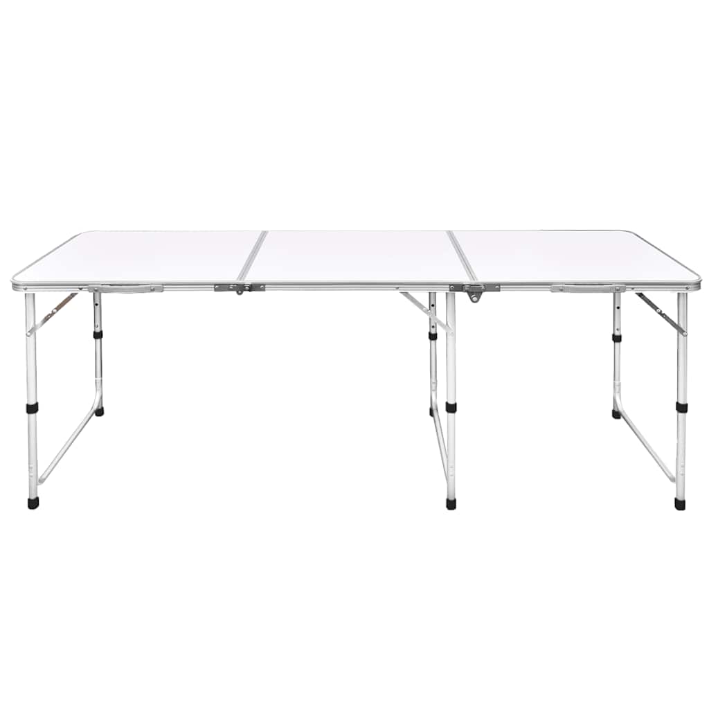 Sammenleggbart Campingbord Høydejusterbar Aluminium 180 X 60 Cm