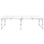 Sammenleggbart Campingbord Høydejusterbar Aluminium 240 X 60 Cm