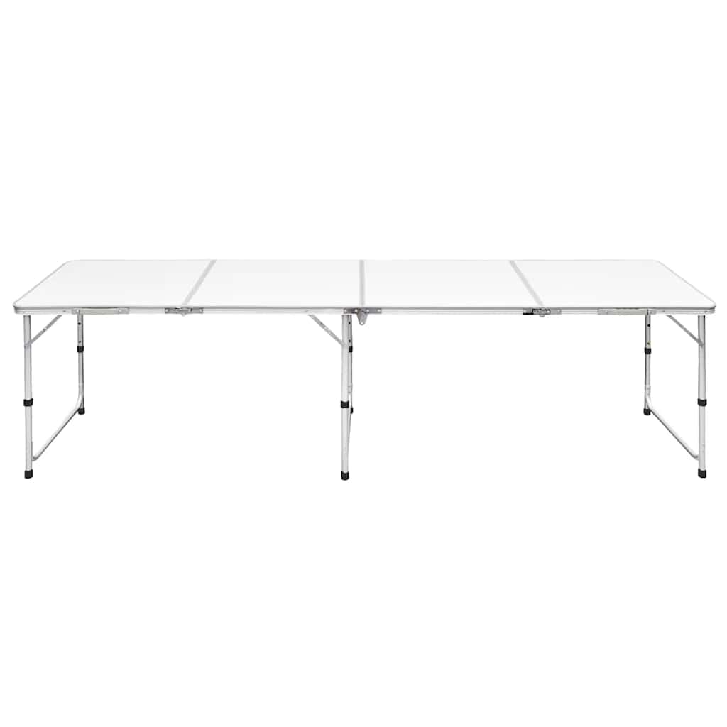 Sammenleggbart Campingbord Høydejusterbar Aluminium 240 X 60 Cm