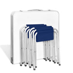 Sammenleggbart Campingbord Med 4 Krakker Aluminium 120X60 Cm