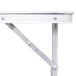 Sammenleggbart Campingbord Med 4 Krakker Aluminium 120X60 Cm