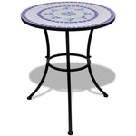 Bistrobord Blå Og Hvit 60 Cm Mosaikk