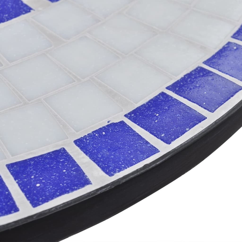 Bistrobord Blå Og Hvit 60 Cm Mosaikk