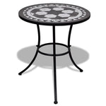 Bistrobord Svart Og Hvitt 60 Cm Mosaikk