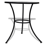 Bistrobord Svart Og Hvitt 60 Cm Mosaikk