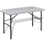 Sammenleggbart Hagebord 122 Cm Hdpe Hvit