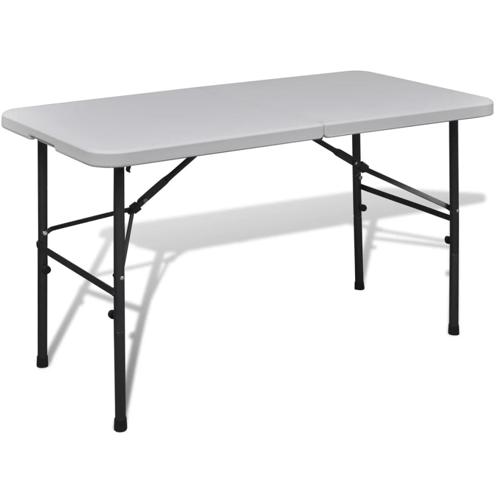 Sammenleggbart Hagebord 122 Cm Hdpe Hvit