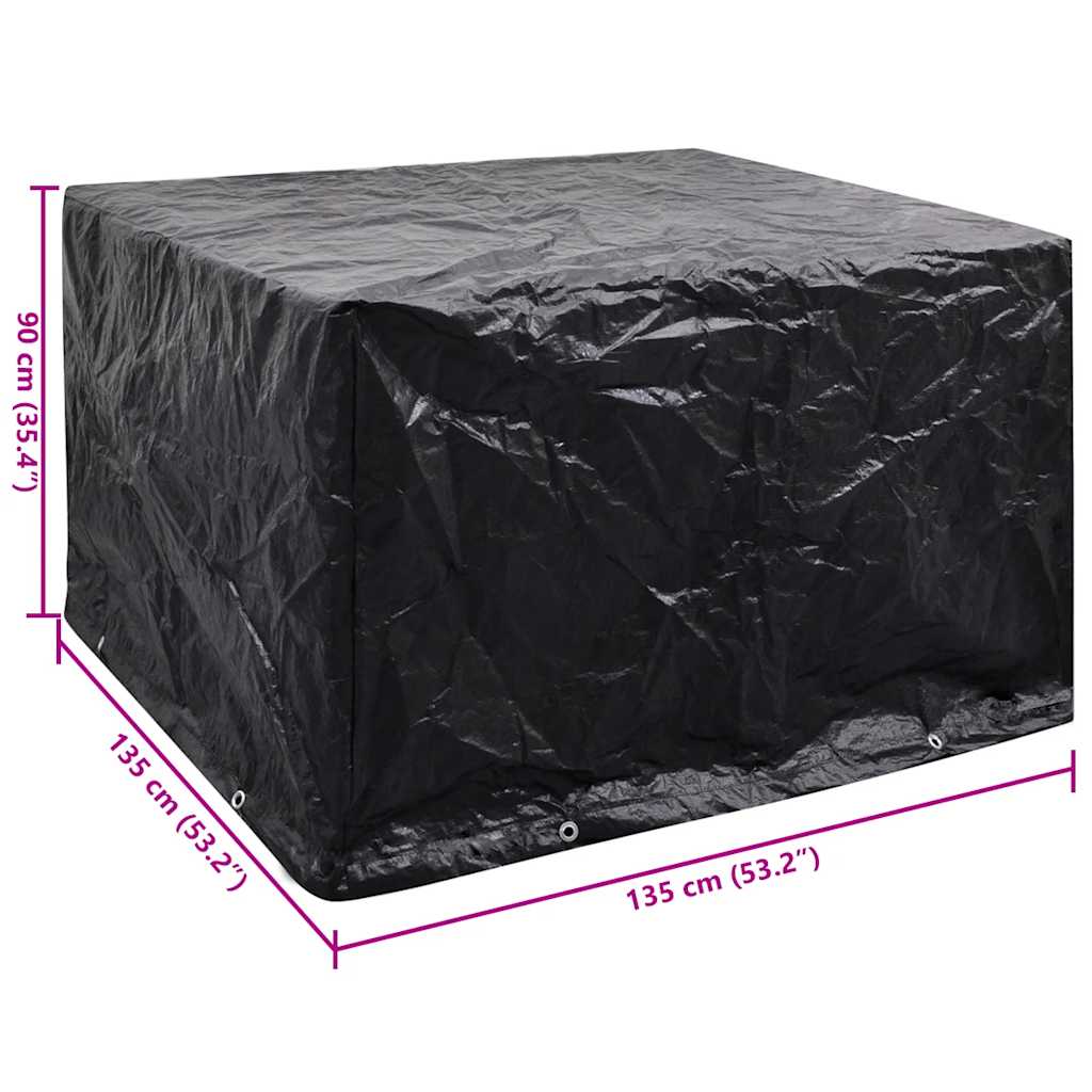 Hagemøbeltrekk Med 8 Maljer 135X135X90 Cm