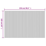 Romdeler Bambus Hvit 250X165 Cm