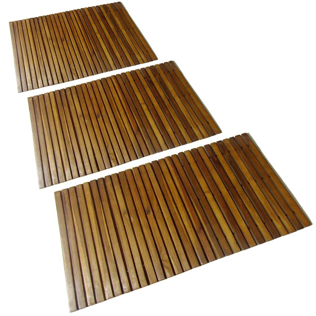 Badematter Akasie 3 Stk 80 X 50 Cm