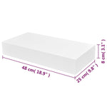 Flytende Vegghyller 2 Stk Mdf Bok/Dvd-Oppbevaring Hvit