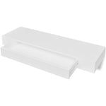 Flytende Vegghyller 2 Stk Mdf Bok/Dvd-Oppbevaring Hvit