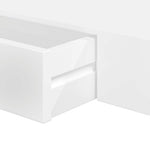 Flytende Vegghyller 2 Stk Mdf Bok/Dvd-Oppbevaring Hvit