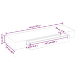Flytende Vegghyller 2 Stk Mdf Bok/Dvd-Oppbevaring Hvit