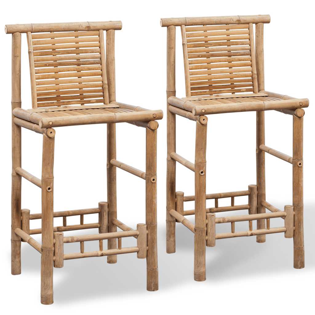 Barstoler 2 Stk Bambus