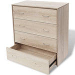 Skjenk Med 4 Skuffer 60 X 30,5 X 71 Cm Eik