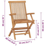 Klappstoler 2 Stk Heltre Teak