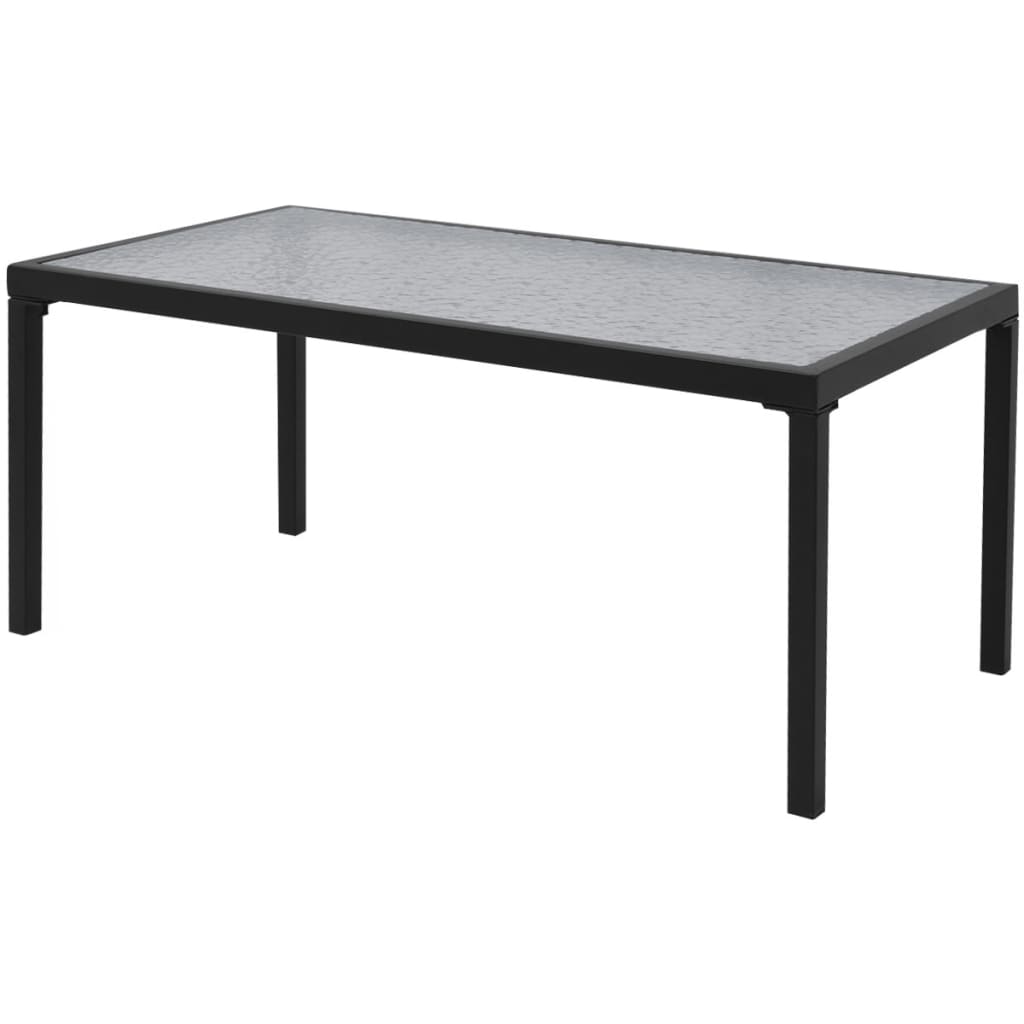 Hagesofagruppe 4 Deler Aluminum Textilene Svart