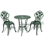 Bistrosett 3 Deler Støpt Aluminium Grønn