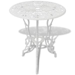 Bistrosett 3 Deler Støpt Aluminium Hvit