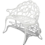 Hagebenk 100 Cm Støpt Aluminium Hvit