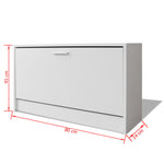 Skooppbevaringsbenk Hvit 80X24X45 Cm