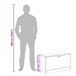 Skooppbevaringsbenk Hvit 80X24X45 Cm