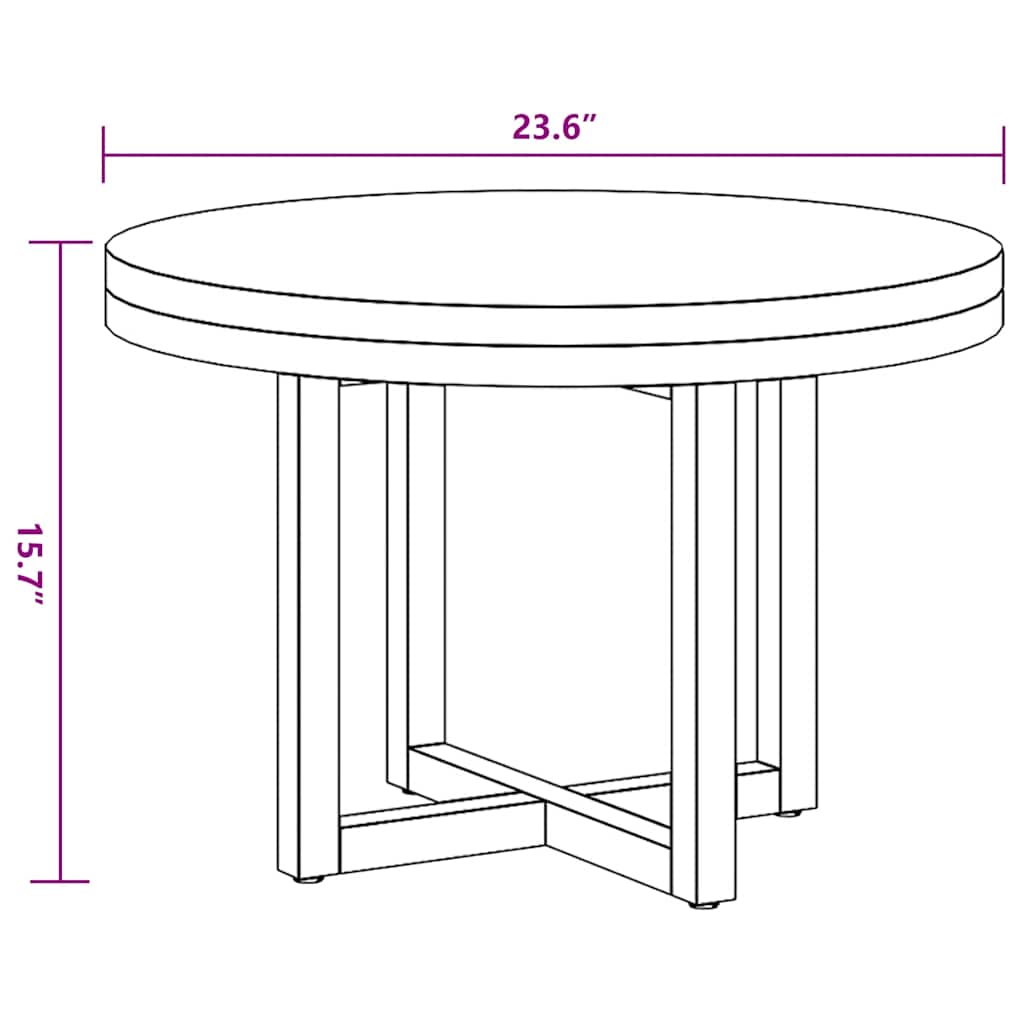 Salongbord Teak Harpiks 60 Cm