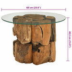 Salongbord Heltre Teak Drivved 60 Cm