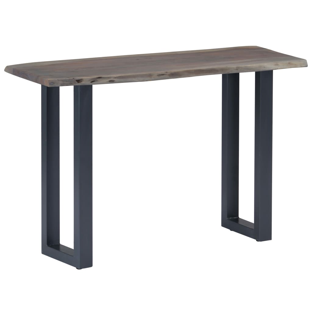 Konsollbord Grå 115X35X76 Cm Heltre Akasie Og Jern