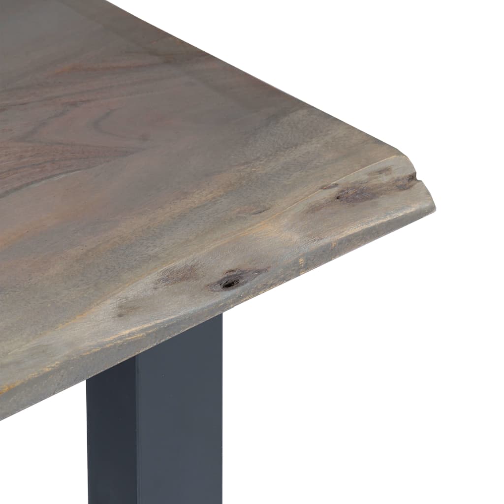 Konsollbord Grå 115X35X76 Cm Heltre Akasie Og Jern