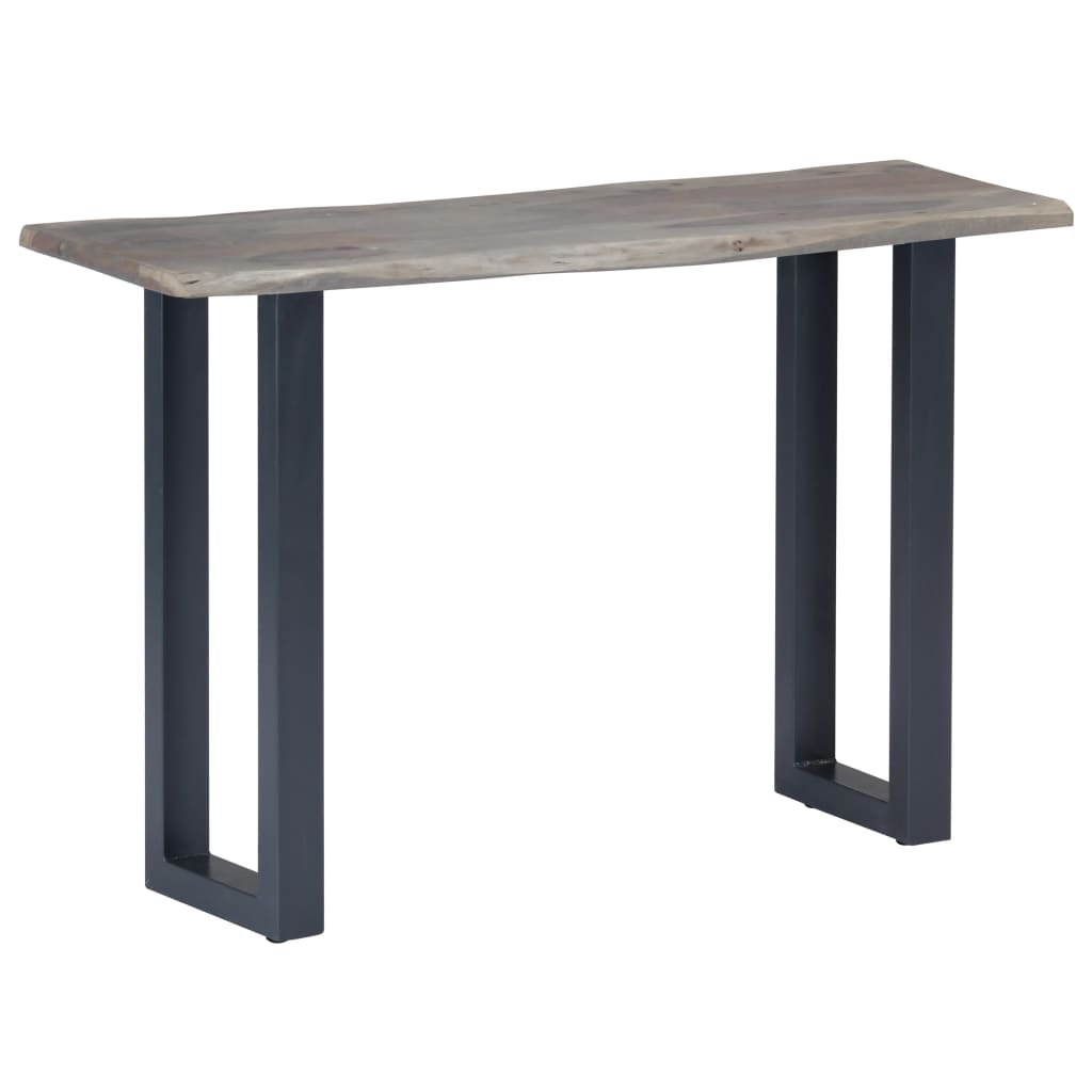 Konsollbord Grå 115X35X76 Cm Heltre Akasie Og Jern