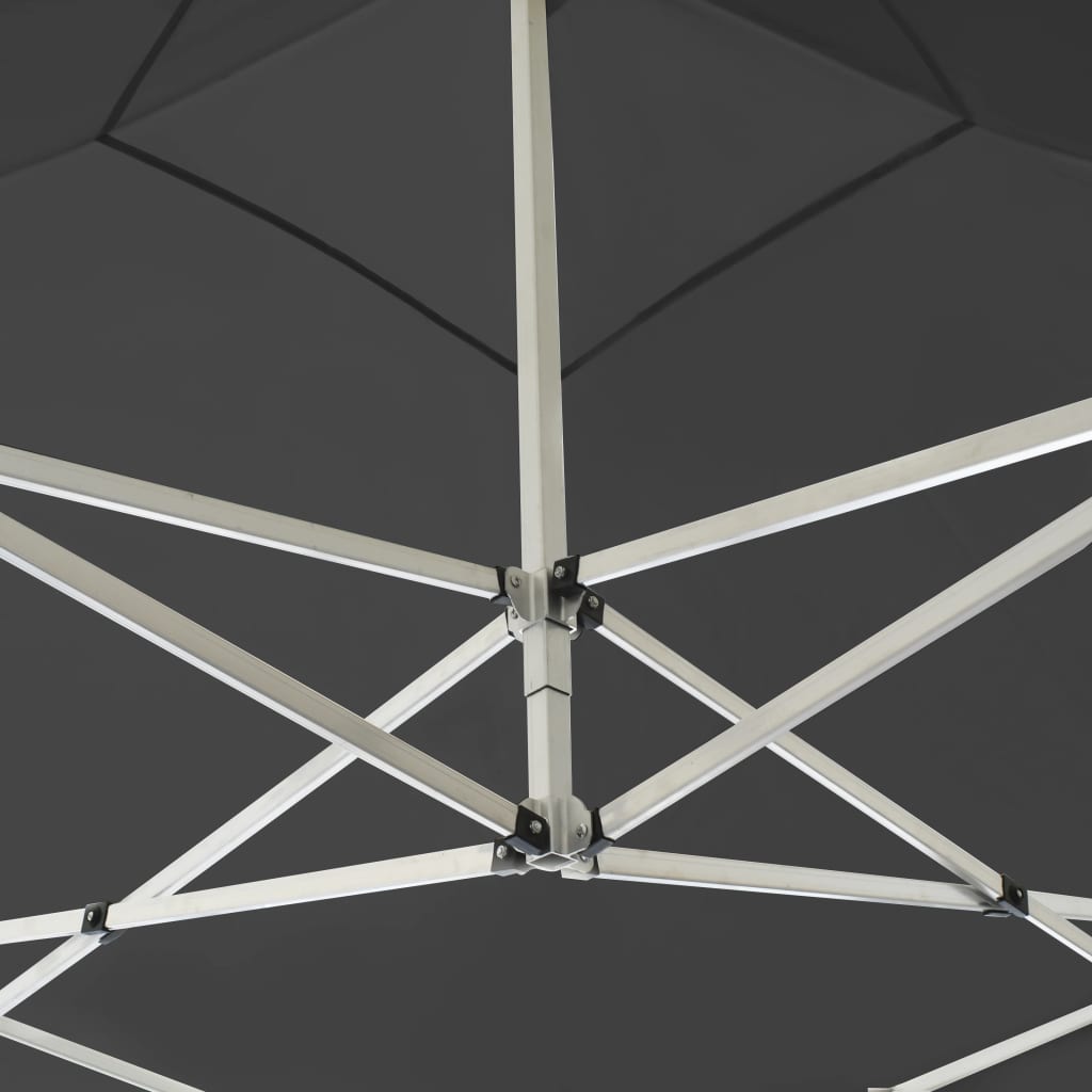 Foldbart Festtelt Med Vegger Aluminium 3X3 M Antrasitt