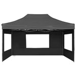 Foldbart Festtelt Med Vegger Aluminium 4,5X3 M Antrasitt