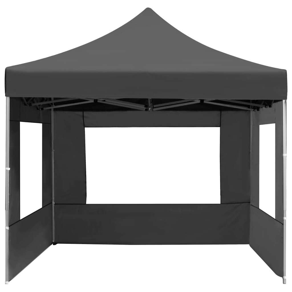 Foldbart Festtelt Med Vegger Aluminium 4,5X3 M Antrasitt
