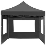 Foldbart Festtelt Med Vegger Aluminium 4,5X3 M Antrasitt