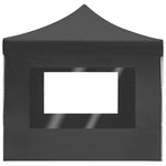 Foldbart Festtelt Med Vegger Aluminium 4,5X3 M Antrasitt
