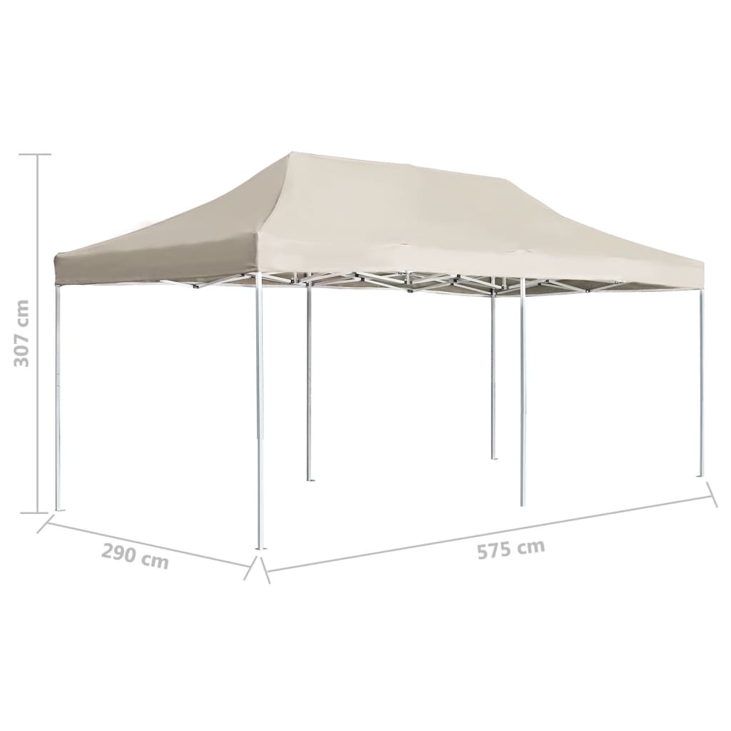 Profesjonelt Foldbart Festtelt Aluminium 6X3 M Krem