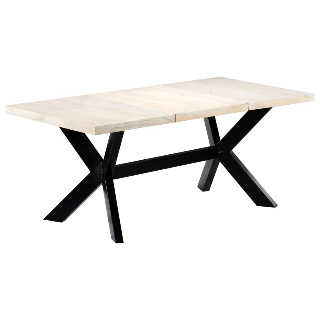 Spisebord Hvit 180X90X75 Cm Heltre Mango